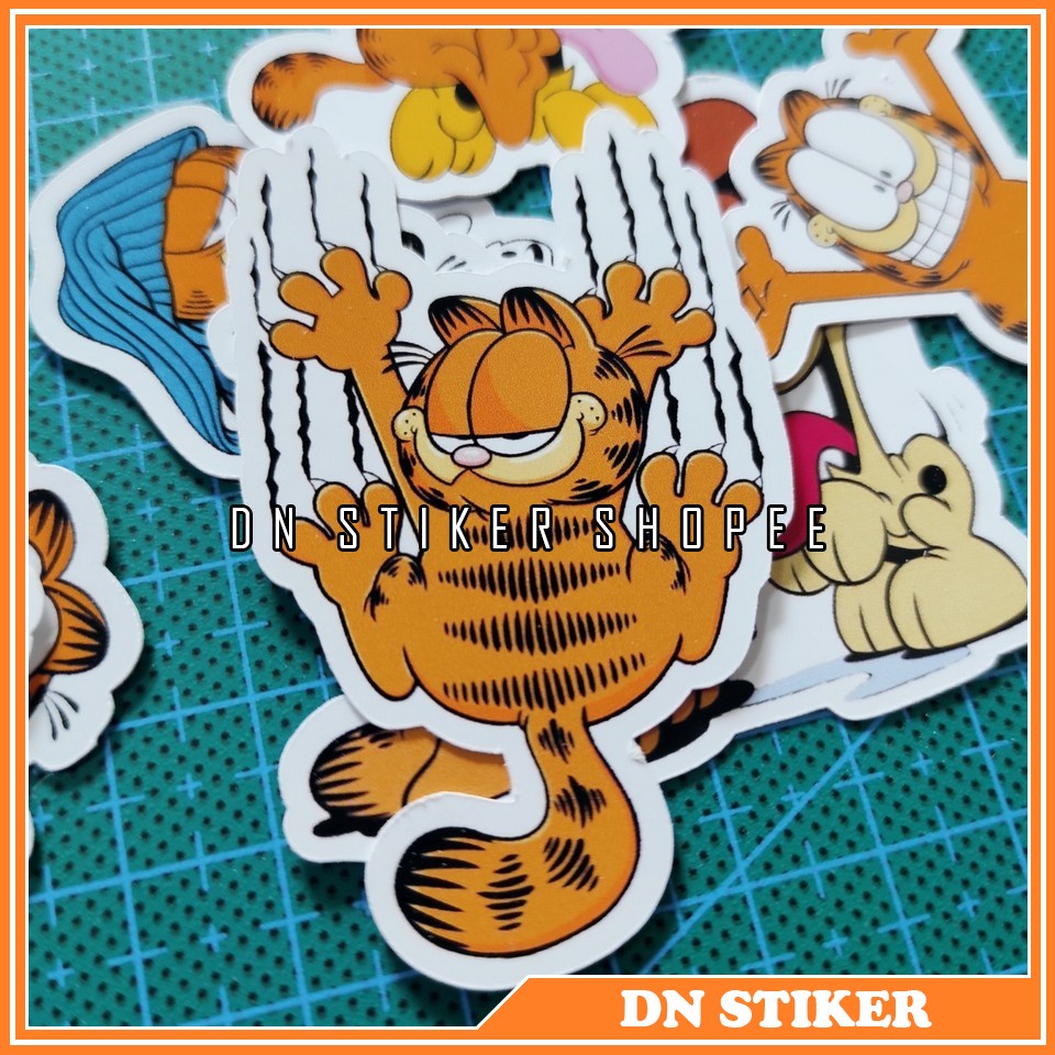 

Stiker kertas glossy kartun anak garfield 20pcs sticker kertas gambar kartun kucing garfield