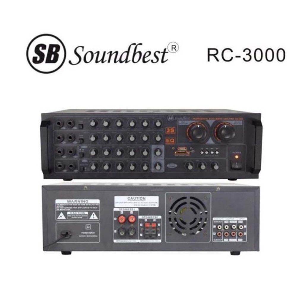 POWER AMPLIFIER SOUNDBEST RC-3000 BT RC-3000BT RC 3000 Bluetooth Original