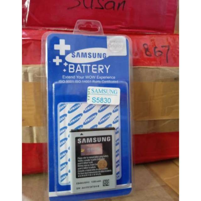 BATERAI / BATTERY / BATRE SAMSUNG S5830 / S7500 ORIGINAL FC