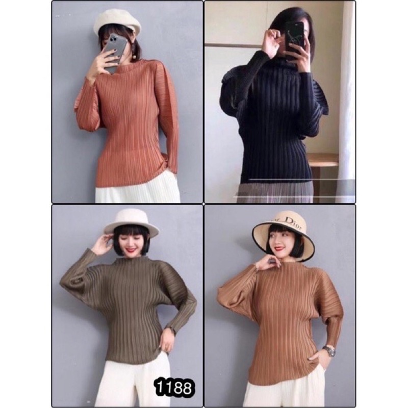 Blouse Top Atasan Pleats Bangkok / pleated Importt premium