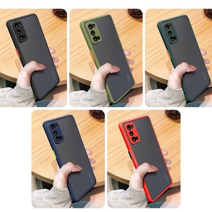 Soft Case Samsung Galaxy A12, A31, A51, A71, A21s My Choice Aero Color Button Matte Camera Frame