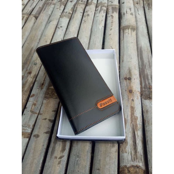 dompet panjang kulit asli sapi hitam variasi merk kulit Magetan