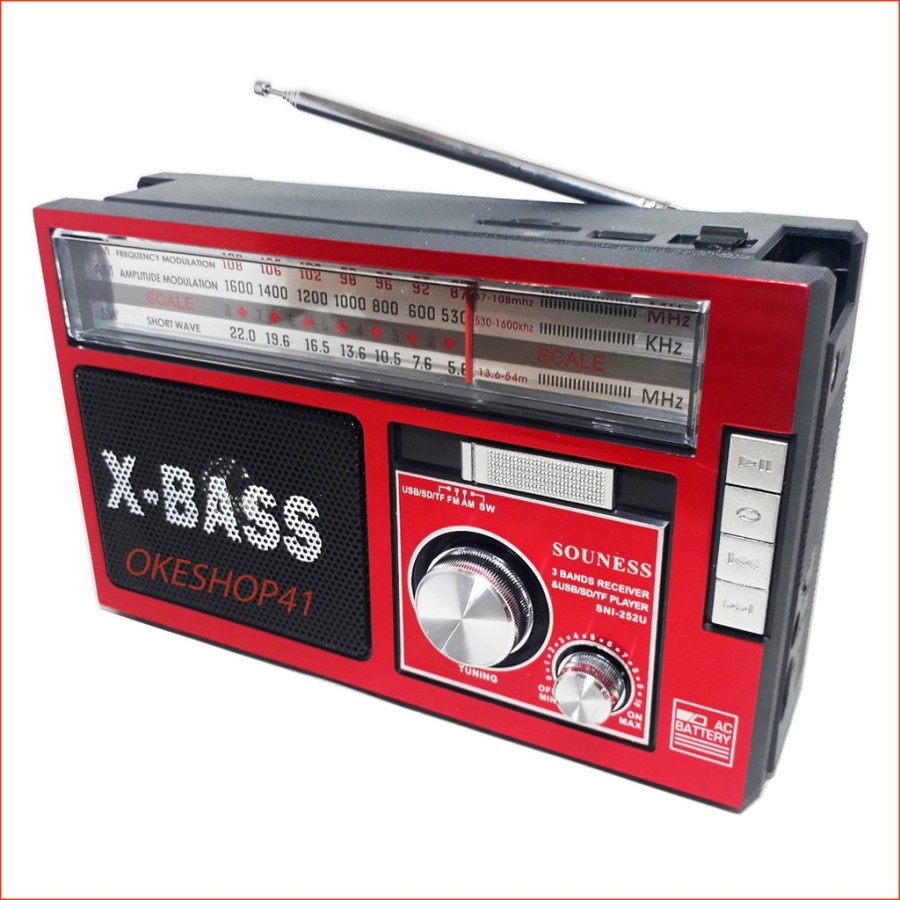 Radio Souness SNI-252 FM-AM-SW Portable USB MP3 Radio Jadul