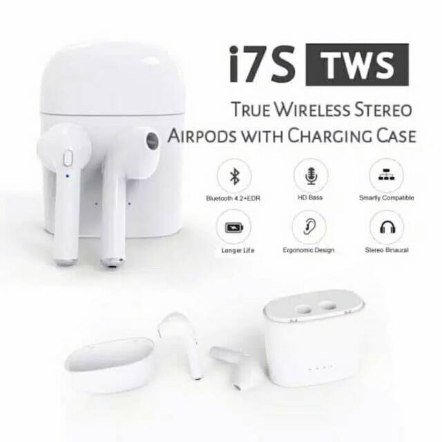 HEADSET BLUETOOTH i7S TWS WIRELESS