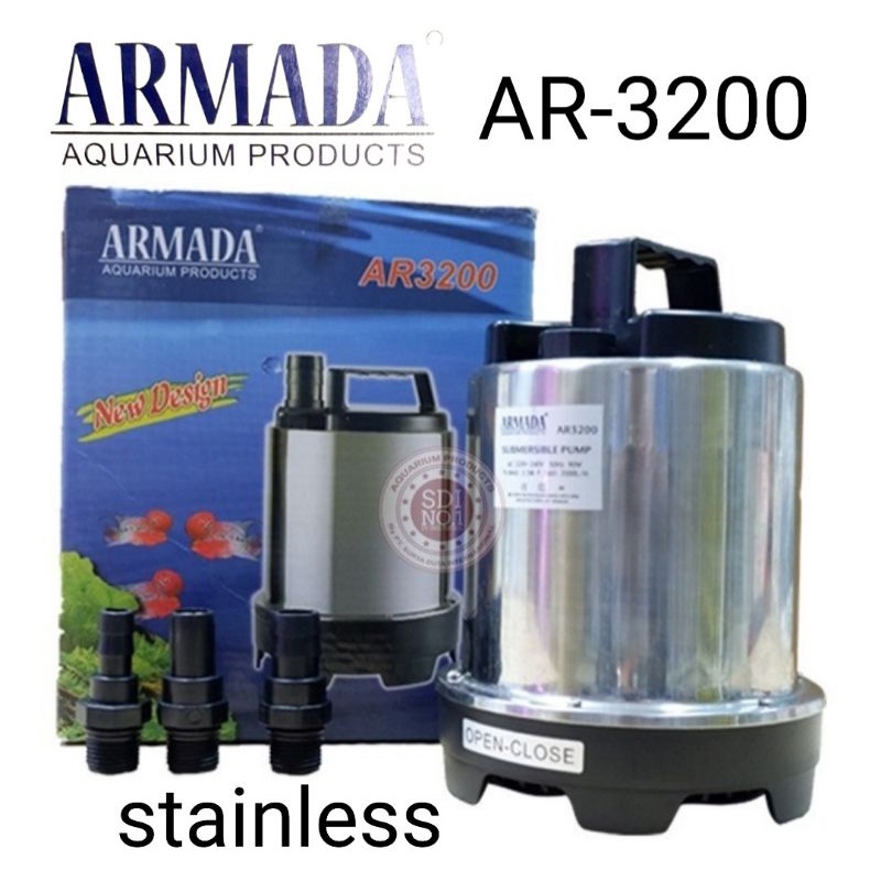 POMPA CELUP AIR AQUARIUM ARMADA AR 3200 BODY STAINLESS