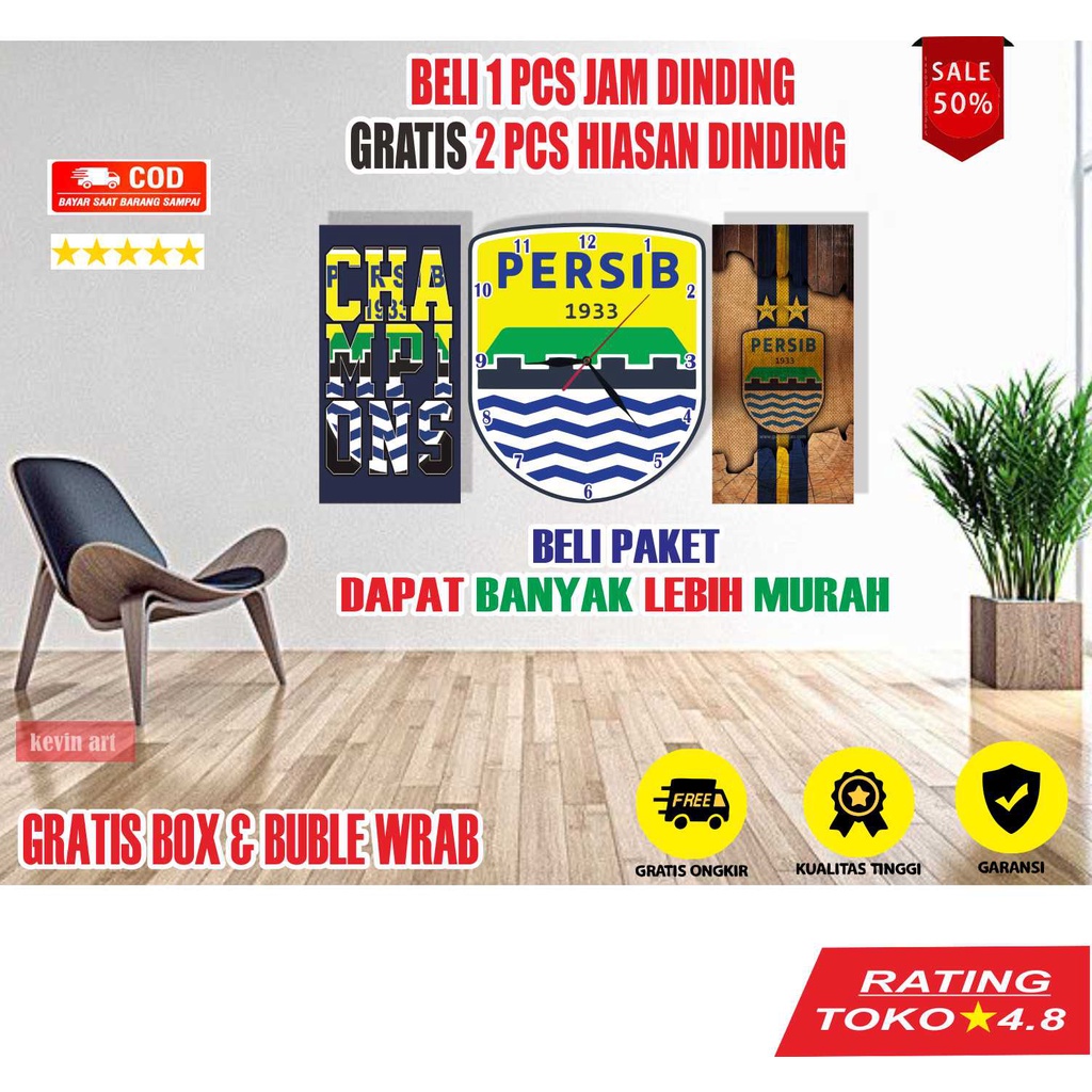 JAM DINDING BESAR KAYU UNIK LOGO PERSIB BANDUNG CUSTOM TEMPEL DINDING AESTHETIC KARAKTER KALIGRAFI AESTHETIC MURAH BAGUS 3d DEKORASI DINDING MINIMALIS 1 SET MEWAH WALL DECOR KOLEKSI HADIAH KADO PERNIKAHAN ULANG TAHUN WISUDA KOLEKSI KLUB BOLA NASIONAL