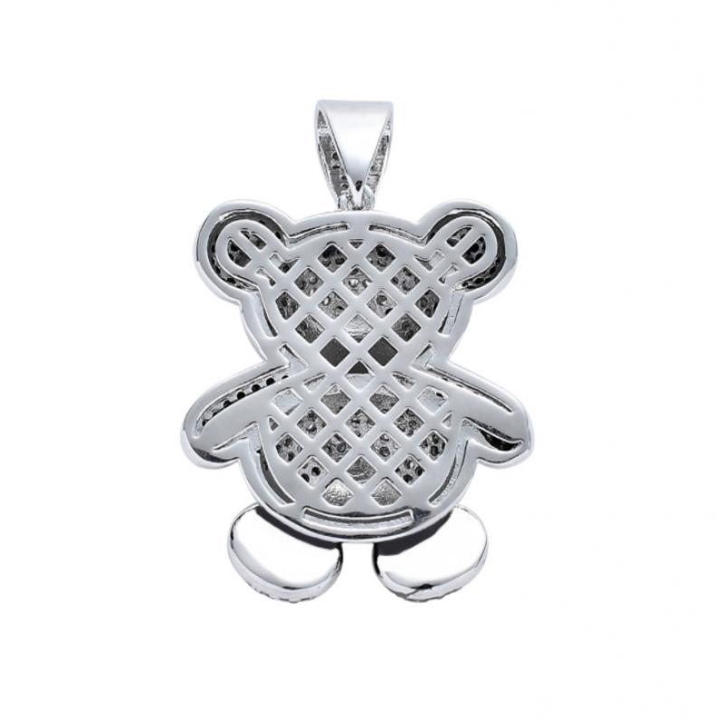 Animal Panda Pendant Shiny Micro Inlaid Zircon Street Hip Hop Jewelry Men's and Women's Necklace