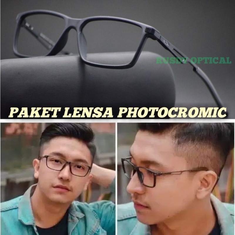 Frame kacamata minus photocromic ( paket kacamata minus / photocromic ) 3218
