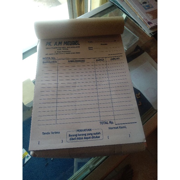 

NOTA 1/4 FOLIO SATU WARNA