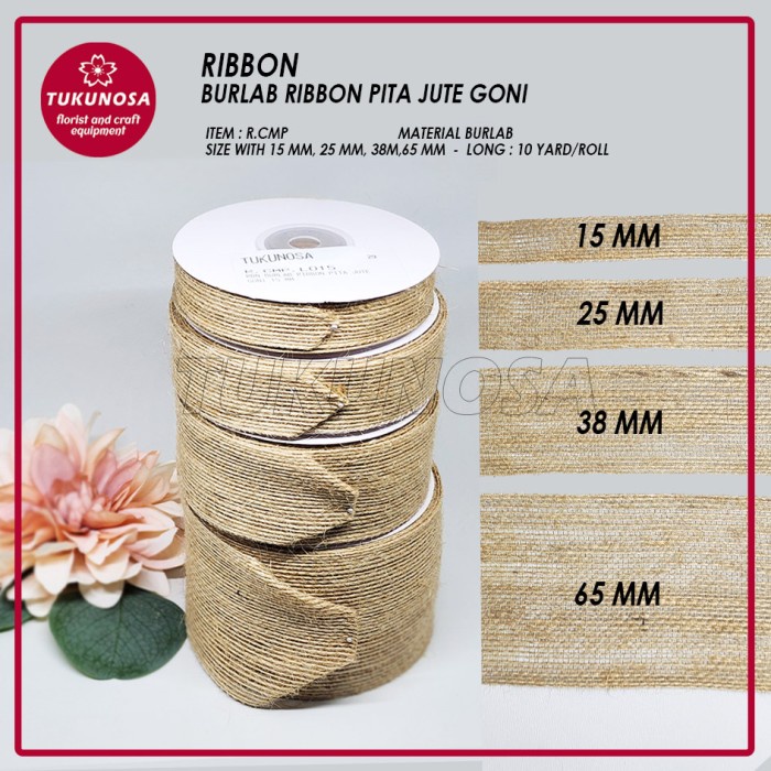 

BURLAB RIBBON PITA JUTE GONI / METER - PITA KADO PITA GONI PITA VINTAGE