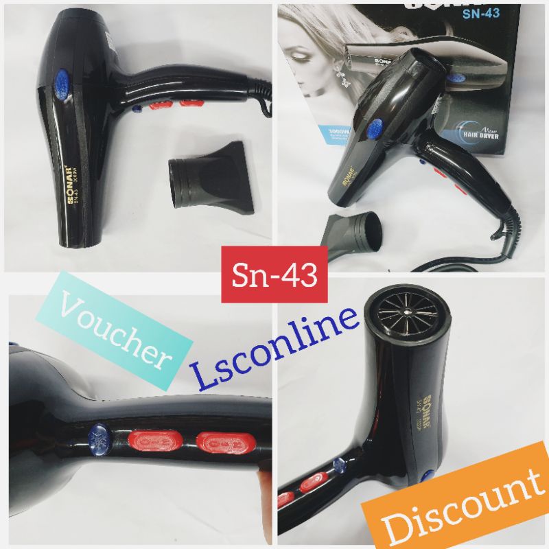 HAIR DRAYER SONAR SN-42, HAIRDYER RAMBUT BUKAN HAIRDRYER MINI SANGAT BAGUS