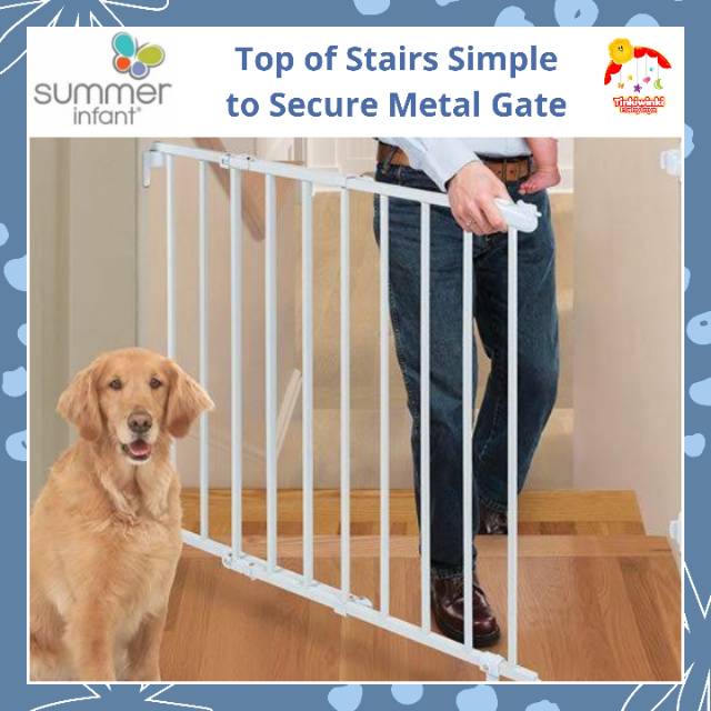 Summer Infant Top of Stairs Simple to Secure Metal Safety Gate