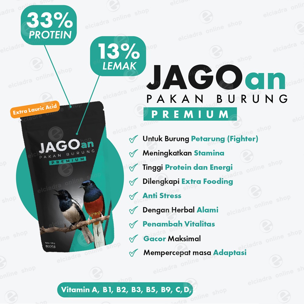 Pakan Burung Murai Anis Kacer Cililin Tledekan Cendet - JAGOan Premium
