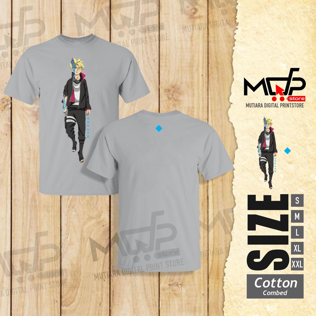 KAOS ANIME BORUTO - UZUMAKI BORUTO KARMA MODE BAJU TSHIRT MDPRINTSTORE