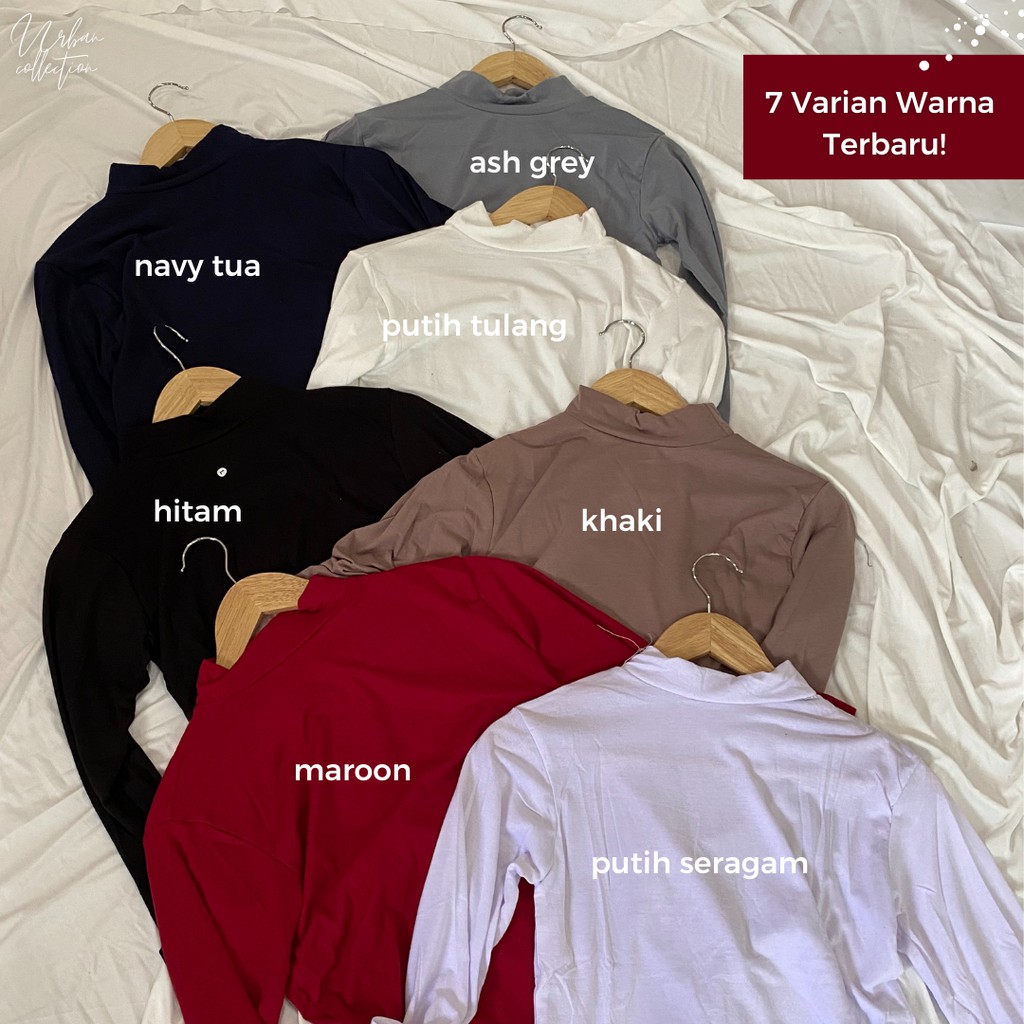 Manset Kaos Wanita / Manset Baju muslim / Inner wanita muslim / Manset turtleneck / Daleman Muslim