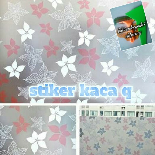 

sticker/stiker kaca motif bunga bintang