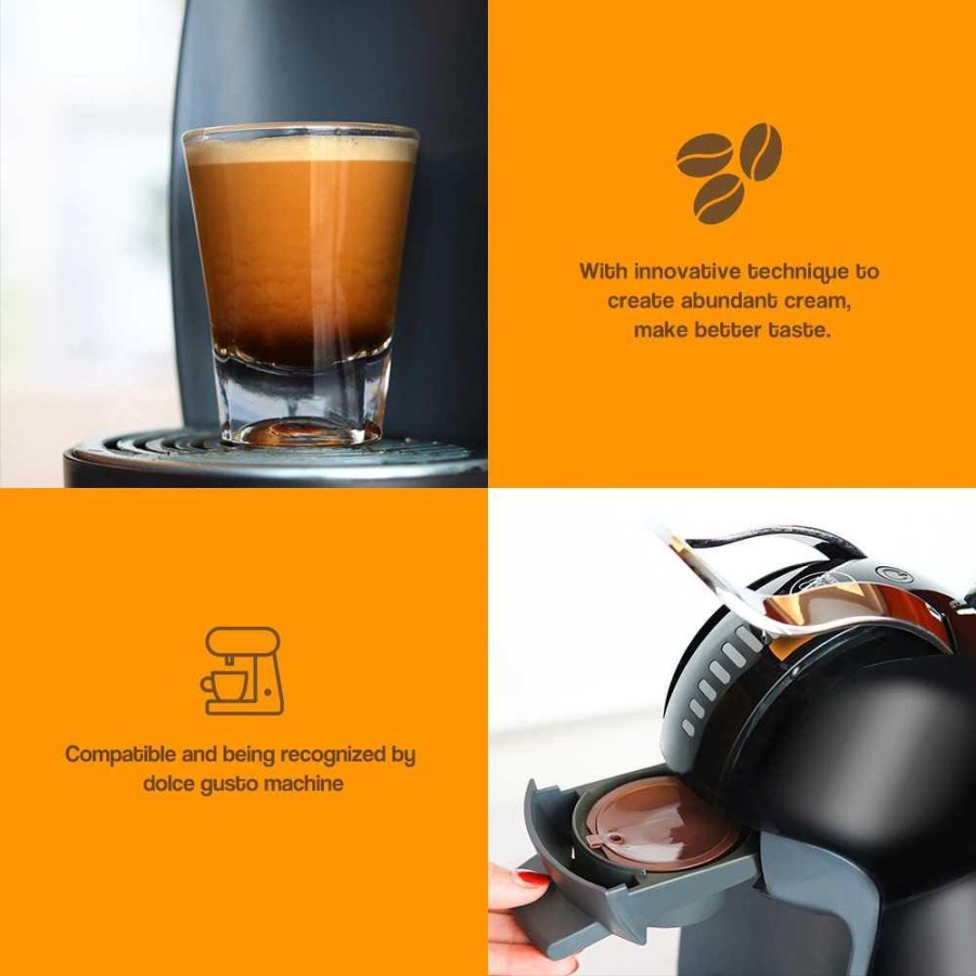 Refillable Capsule 1 PCS for Nescafe Dolce Gusto - F457 - Brown