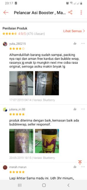 Honeymom Madu Asi Booster Terbaik,Pelancar Asi Herbal 250 ml