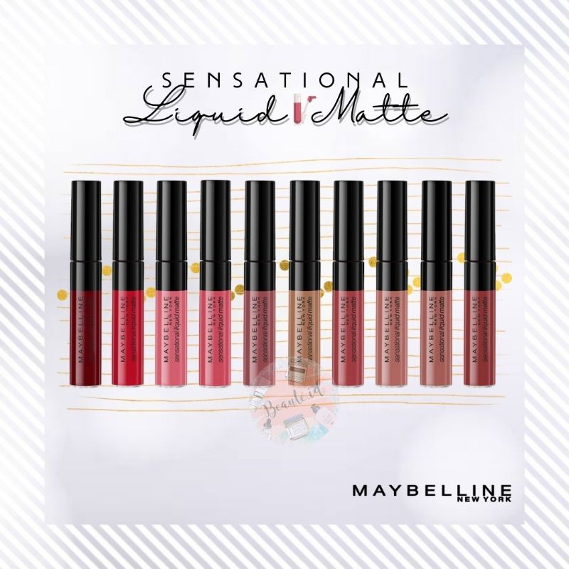 Maybelline Color Sensational Liquid Lipstick Make Up Lipstik (Matte Lipcream) - Sensationally Me