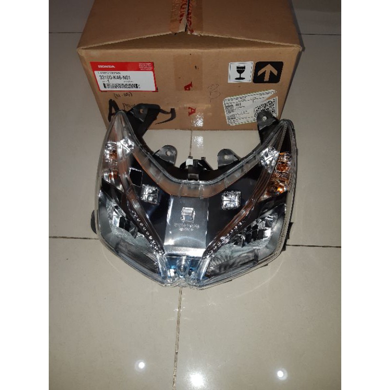 Reflektor-Lampu Depan Honda Vario 110 Led FI NON ESP Asli 33110-K46-N02 Atau 33110-K46-N01