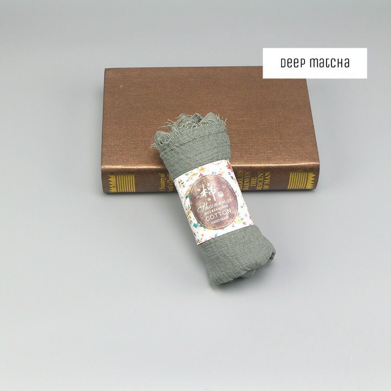 Crinkle Scarf 20 Warna / Crinkle hijab / Pashmina Rawis / Pashmina Crinkle-Deep matcha