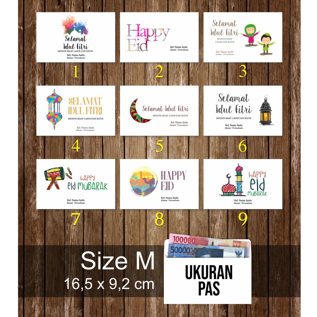 

Size M 50pcs Amplop Angpao Angpau Idul Fitri Lebaran Custom Nama