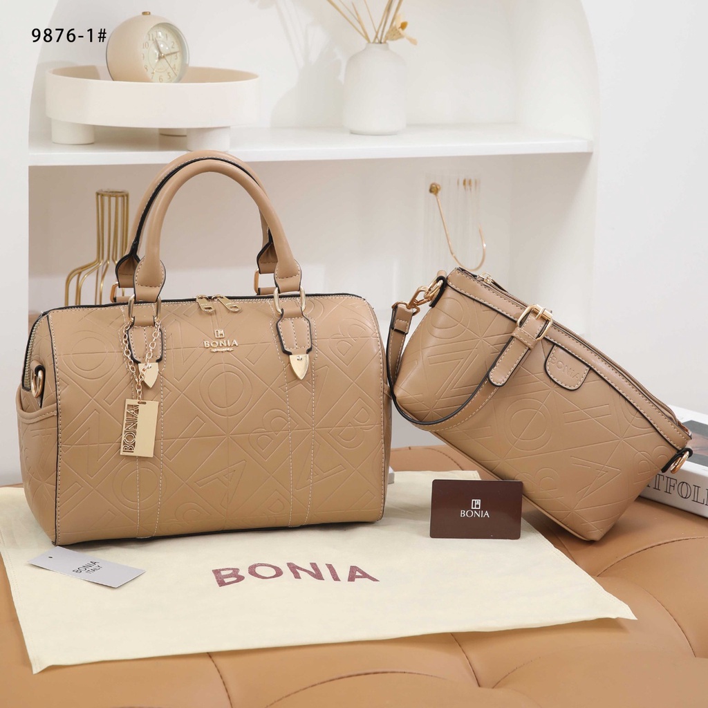 BO Leather Embossed Speedy Bag 9876-1