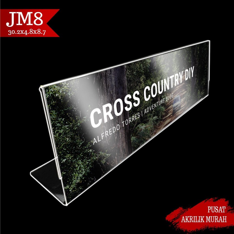 

Sign Holder Akrilik JM008 / papan nama akrilik / standing / akrilik