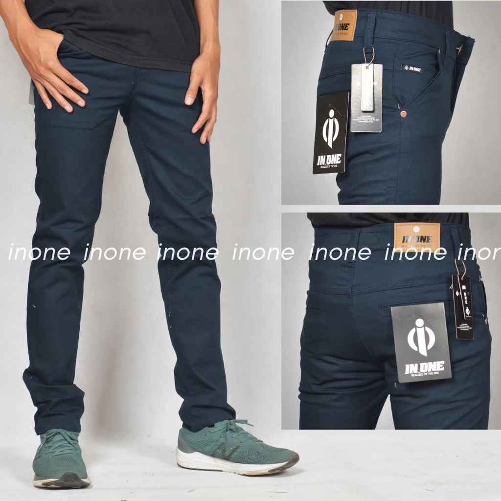 Celana Chino Panjang ORIGINAL IN ONE untuk pria Bahan katun twill sweding premium quality terbaru TERLARIS MURAH