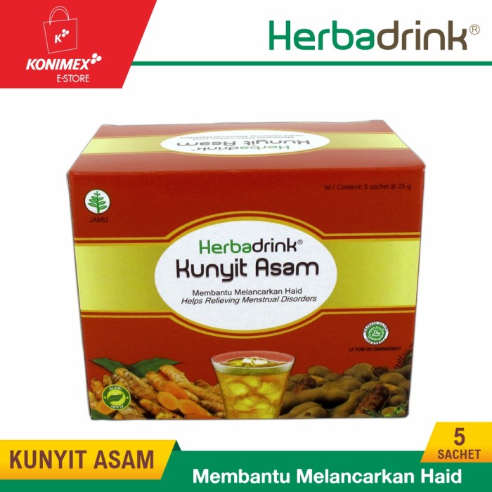 

tradisional-minuman- herbadrink kunyit asam serbuk minuman lancar haid mengurangi bau badan