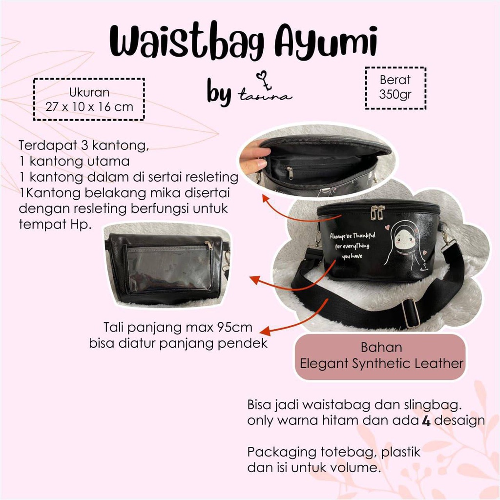 Waistbag cewek Ayumi by Tas Una