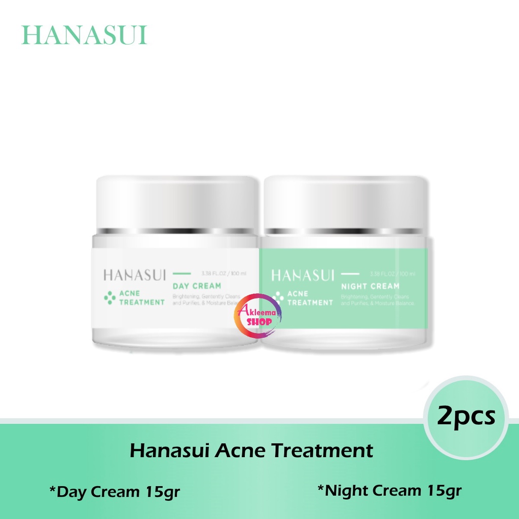 Paket Hanasui Acne Treatment 2pcs(Day Cream + Night Cream)