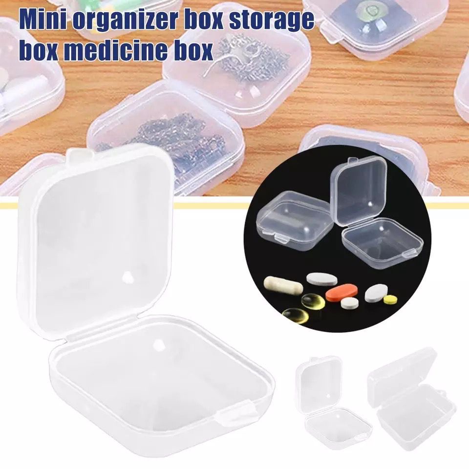 KOTAK MINI SERBAGUNA / KOTAK MINI OBAT / KOTAK MINI ANTING / MINI BOX ORGANIZER SERBAGUNA / KOTAK KECIL TRANSPARAN