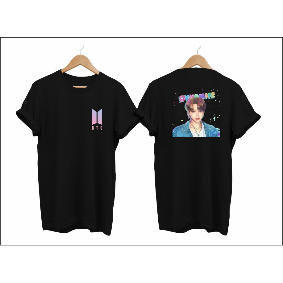 kaos bts kpop idol dynamite jimin combed 30s depan belakang