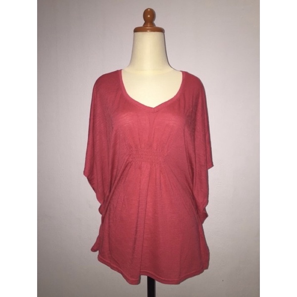 Cotton On Batwing Blouse / Oversize Top / Atasan Magenta Big Size