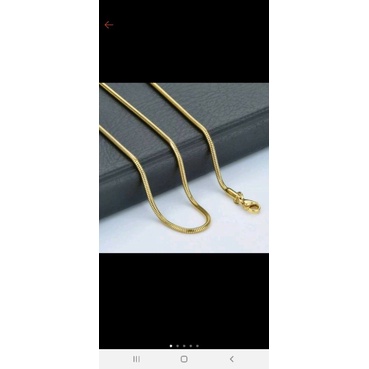 Kalung Titanium Gold Pria Wanita Model Bulat/Terlaris