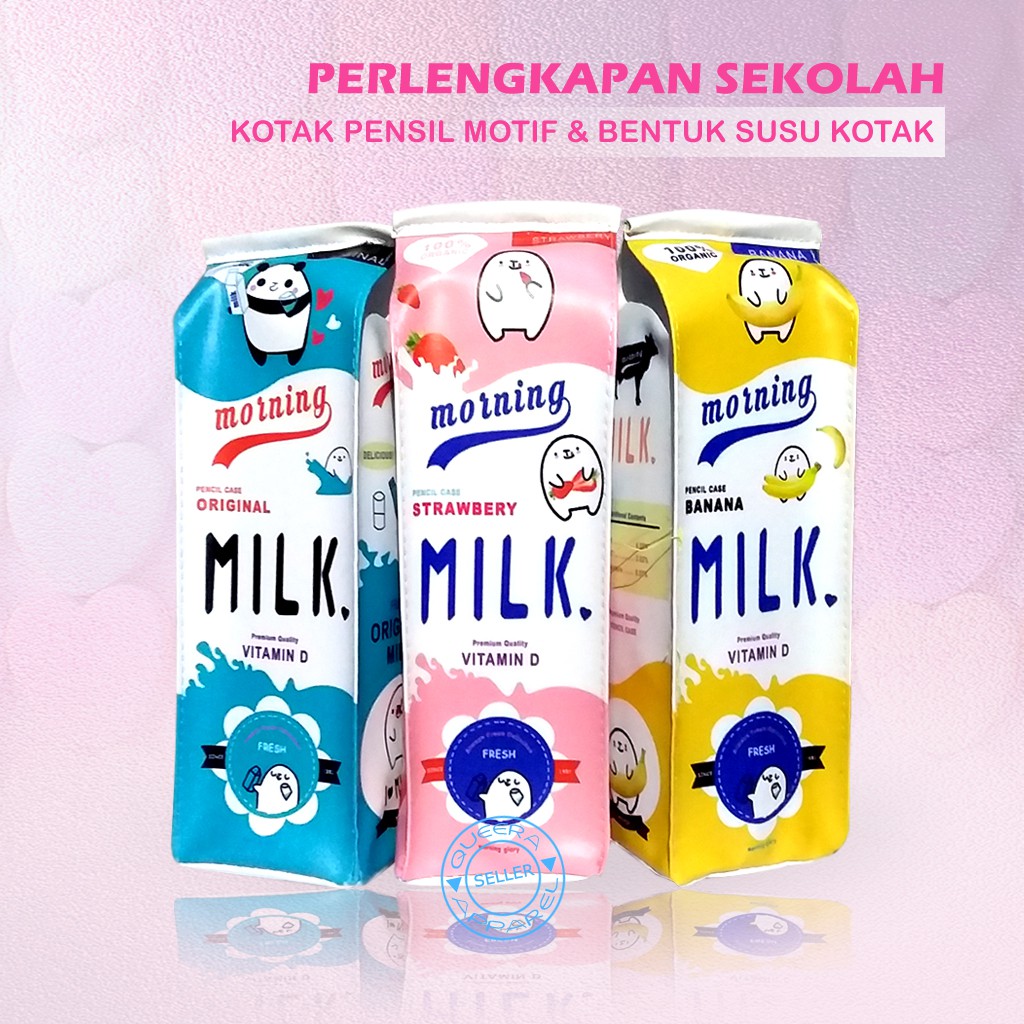 

Tempat Alat Tulis & Kantor / Kotak Pensil Murah Motif Susu Kotak