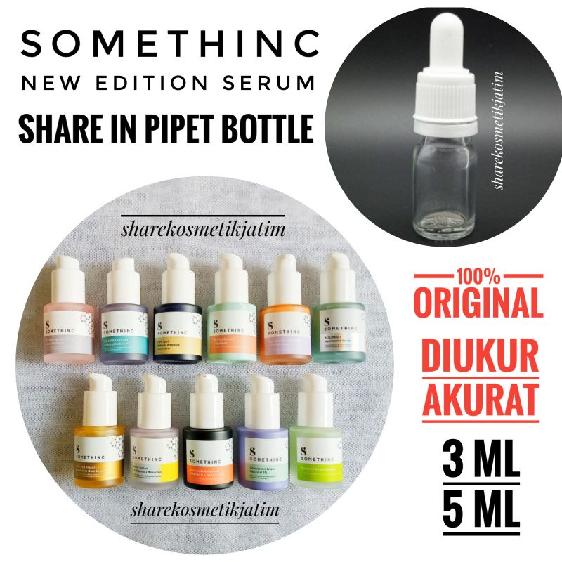 (Share in Pipet) Somethinc New Edition Serum Revive Potion 3% Arbutin Lemonade Dark Spot Hylapore Away 2% BHA Salicylic Level 1% Retinol Granactive 3% Astaxanthin Skin Defender Resurrect Multibiome 60% Vita Propolis Pure Retinol Squalane Share in Jar