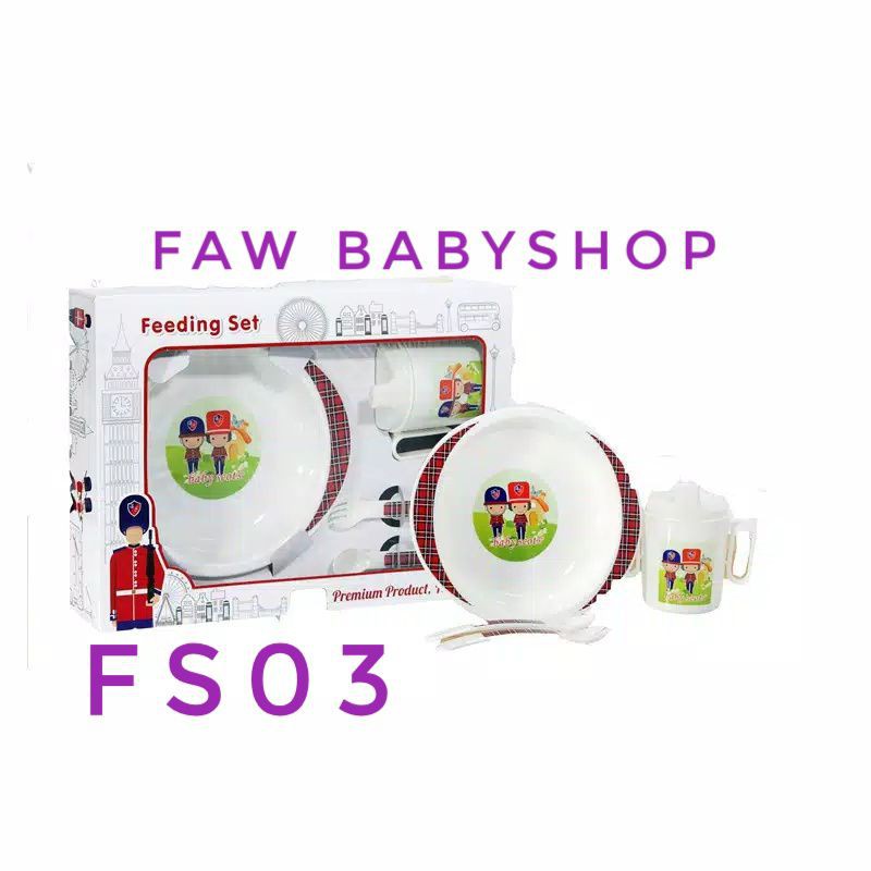 BABY SCOTS FEEDING SET Perlengkapan Makan Bayi / Kado Bayi / SetTempat Makan Bayi