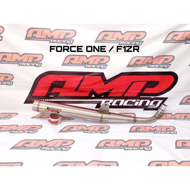 Knalpot FORCE ONE - POSWAN - F1ZR - Model bambu full stainless