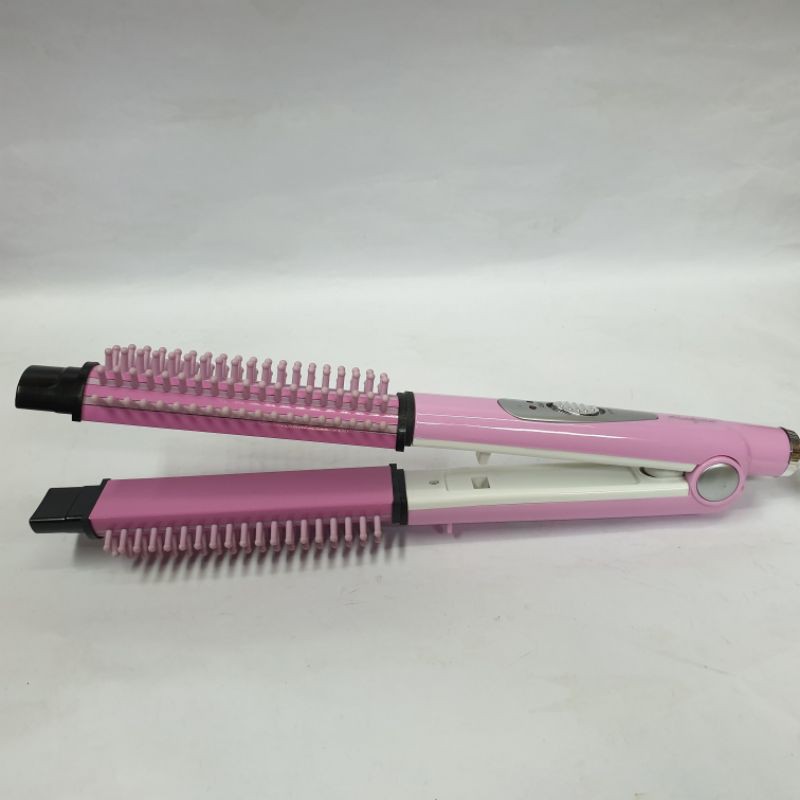 Alat Catok Rambut Ladystar Sisir 2in1 Rebonding Lurus Keriting Temperatur Murah Ls 68