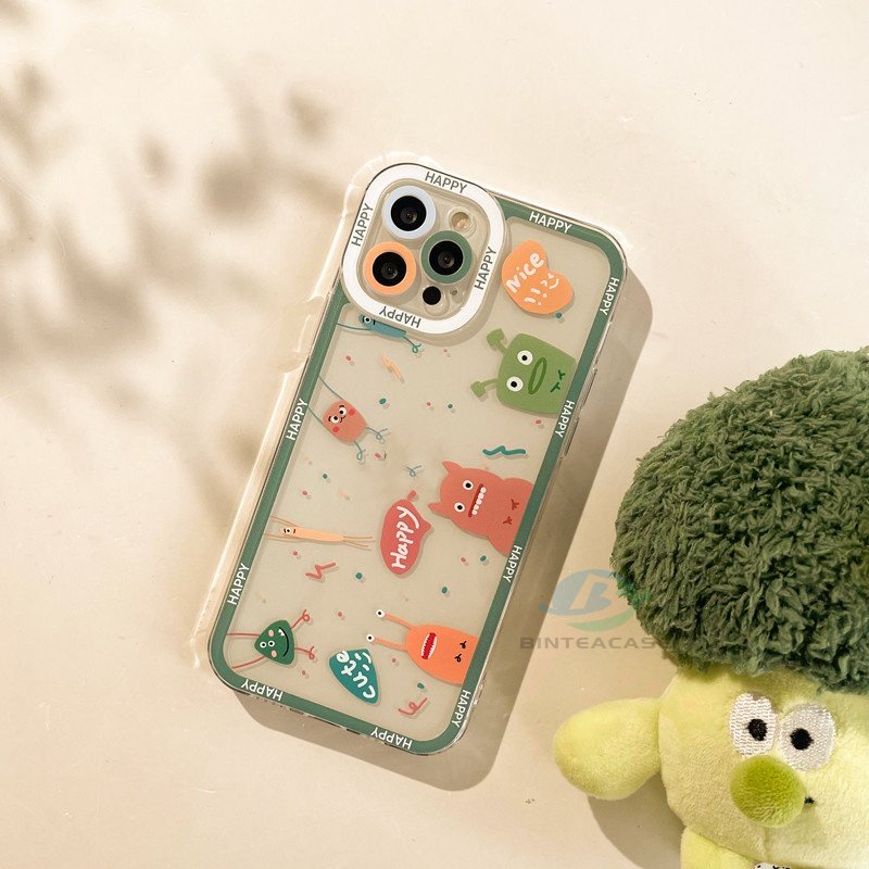 Casing TPU Redmi Note 11S 11 Pro 10C 10A 9C 9T 9A 10 5G 10S 9 8 Pro 7 Poco M3 X3 Pro NFC Motif Kartun Monster Paradise