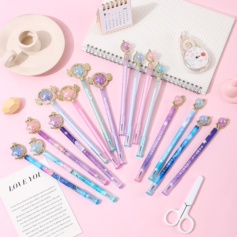 COD 1 LUSIN ( 12 BIJI ) PULPEN GEL GANTUNGAN / PULPEN MOTIF GANTUNGAN / BALLPOINT GANTUNGAN LUCU