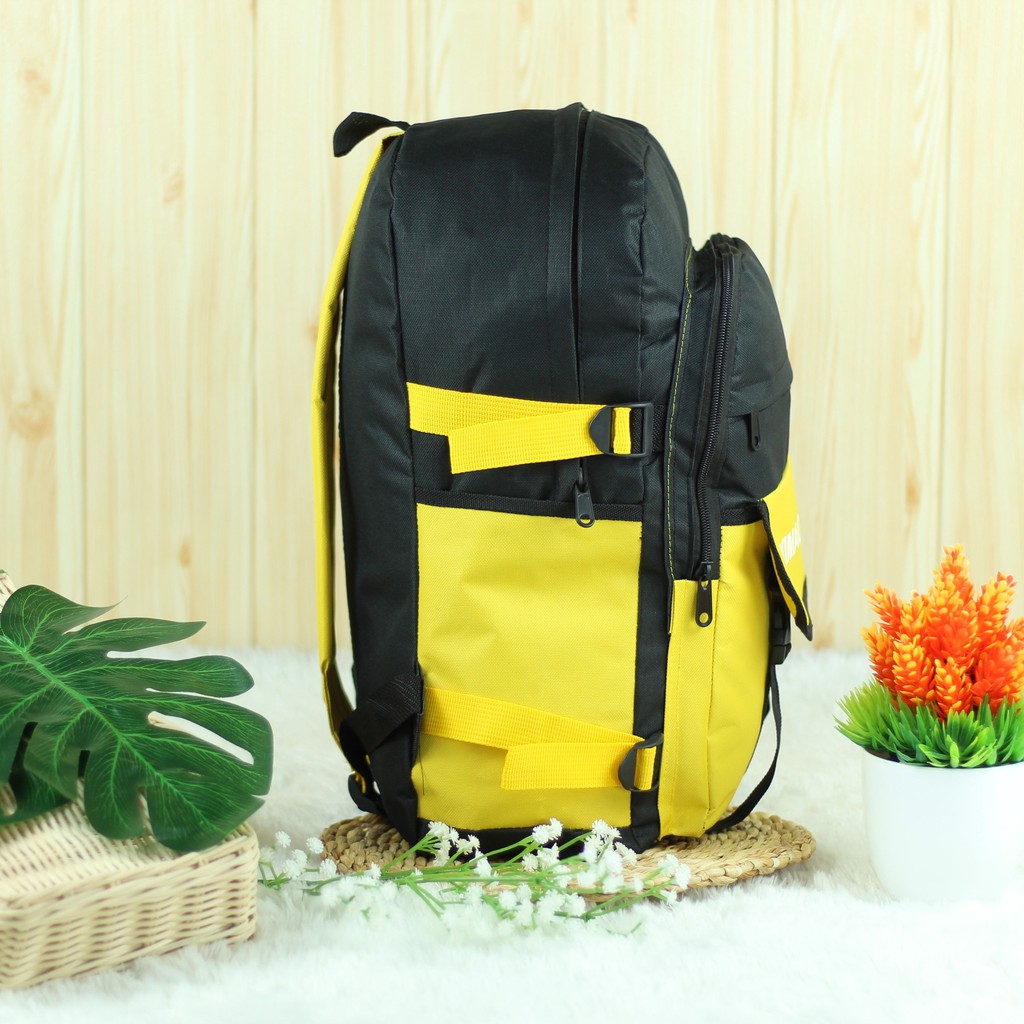 BEST SELLER Tas Backpack Wanita Korean Style Kuning Bagus Tas Ransel Remaja Sekolah Cewek SMP SMA Workout