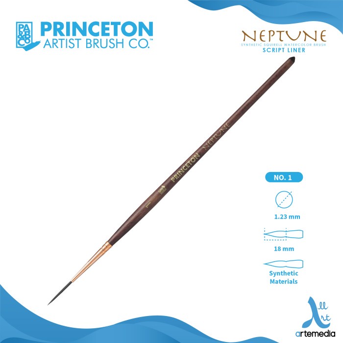 

Kuas Lukis Princeton Neptune 4750SC Script Synthetic Squirrel Brush SH - NO. 1