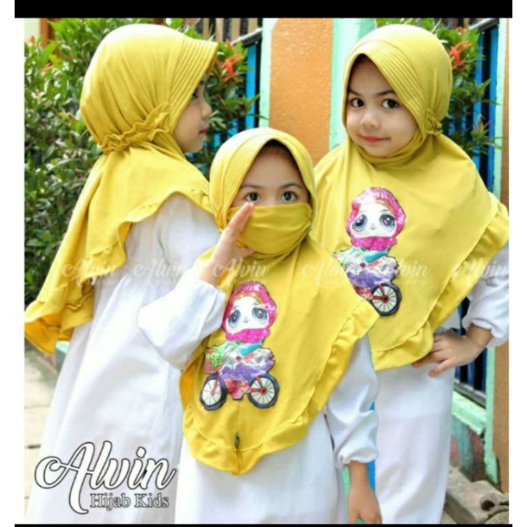 Jilbab Anak LoL Led Musik Palet Kombinasi Gotik