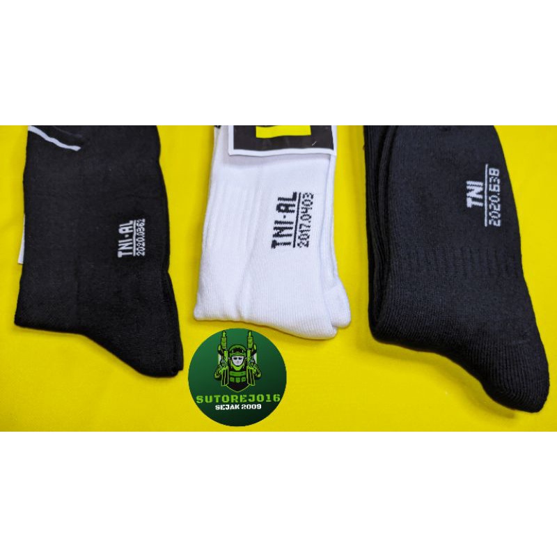 kaos kaki hitam putih pdh pdl olahraga asli jatah tni satpam outdoor