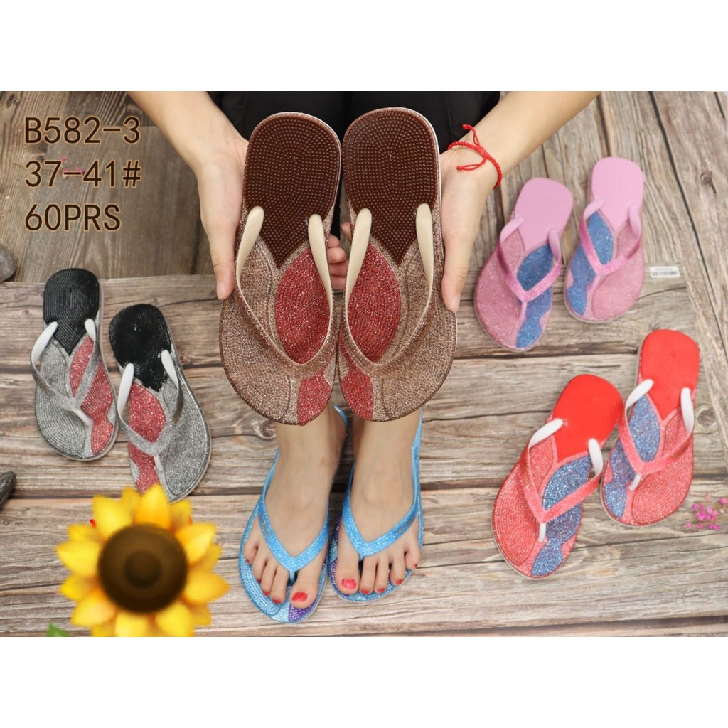 Sandal Karet Jelly Wedges Wanita import Model Terbaru Original Kekinian by AGUNG STYLE Balance B582-3