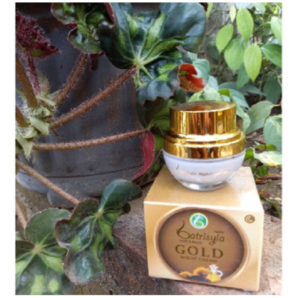 Batrisyia Herbal Gold Night Cream, Krim Malam berbalut Emas [15 gr]