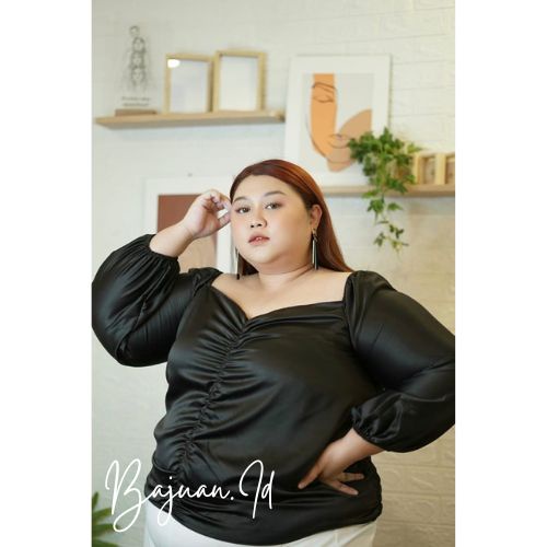 M-XXXXL Atasan Alexandra Big Size Atasan Sabrina Jumbo Baju Wanita Jumbo Crop Top